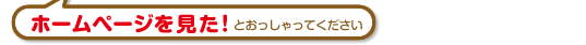 ホームページを見た！とおっしゃってください